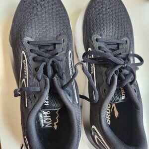 Brooks Women's Glycerin 21 Lace Up Athletic Shoes Black/White Size: 8.5 EUC